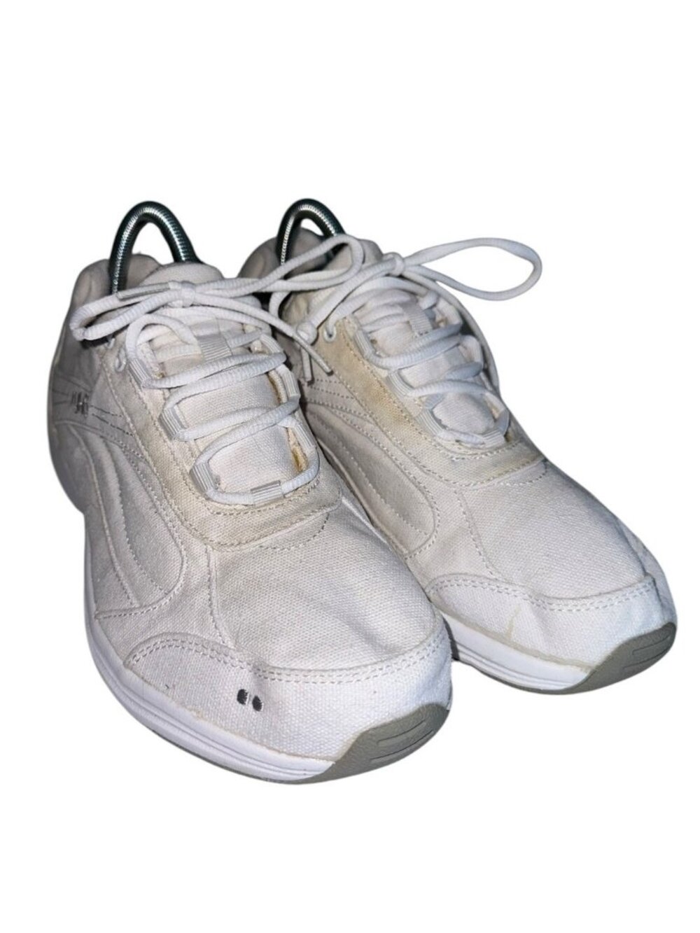 Ryka Metro Canvas Tennis Shoes Sz 9 White Running Walking Comfort NO Insoles